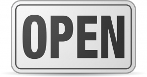 Bordje met open Bordje met open