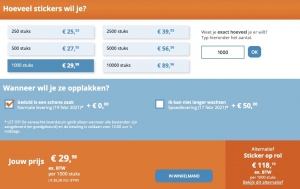 printscreen prijzen website 