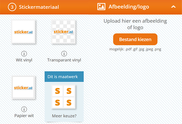 Zelf stickers maken kan met onze gratis ontwerpmodule