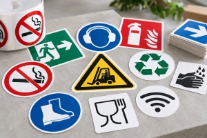verschillende pictogramstickers