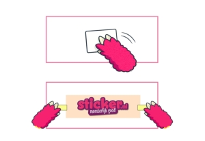 in printcreen van een handleiding voor stickers pl
