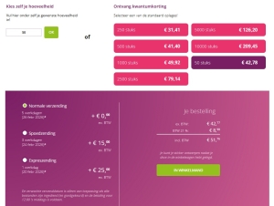 printscreen prijzen website 