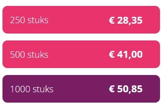 printscreen bestelformulier website