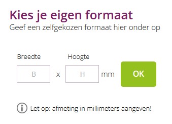 printscreen van website