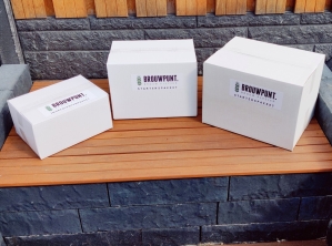 verzenddozen met sticker